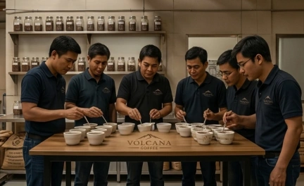 Coffee team cupping