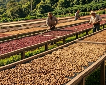 Coffee drying beds