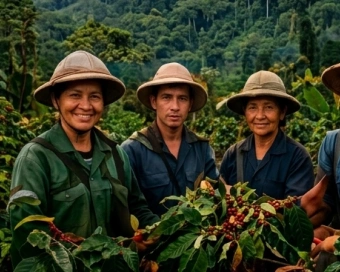 Coffee farming team